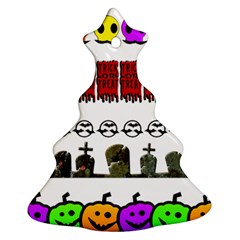 Halloween Borders Trick Or Treat Ornament (Christmas Tree) 