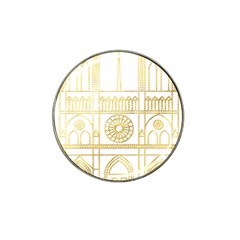 Gold Foil Notre Dame Church Paris Hat Clip Ball Marker by Wegoenart