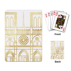 Gold Foil Notre Dame Church Paris Playing Cards Single Design by Wegoenart