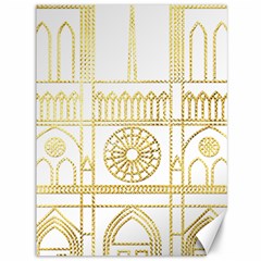 Gold Foil Notre Dame Church Paris Canvas 36  X 48  by Wegoenart