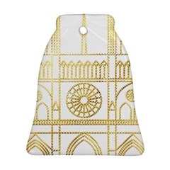 Gold Foil Notre Dame Church Paris Bell Ornament (two Sides) by Wegoenart