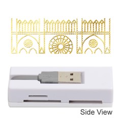 Gold Foil Notre Dame Church Paris Memory Card Reader (stick) by Wegoenart