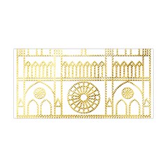 Gold Foil Notre Dame Church Paris Yoga Headband