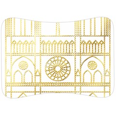 Gold Foil Notre Dame Church Paris Velour Seat Head Rest Cushion by Wegoenart