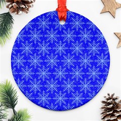 Snowflake Digital Paper Ornament (round) by Wegoenart