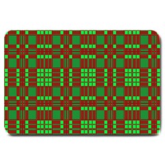 Lumberjack Plaid Buffalo Plaid Large Doormat  by Wegoenart