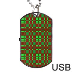 Lumberjack Plaid Buffalo Plaid Dog Tag Usb Flash (one Side) by Wegoenart