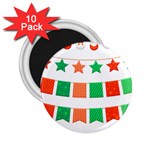 Christmas Bunting Banners Tassel 2.25  Magnets (10 pack)  Front