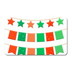 Christmas Bunting Banners Tassel Magnet (rectangular) by Wegoenart