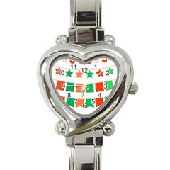 Christmas Bunting Banners Tassel Heart Italian Charm Watch by Wegoenart