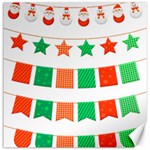 Christmas Bunting Banners Tassel Canvas 12  x 12  11.4 x11.56  Canvas - 1