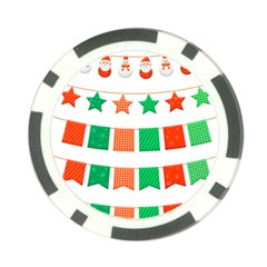 Christmas Bunting Banners Tassel Poker Chip Card Guard by Wegoenart