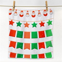 Christmas Bunting Banners Tassel Face Towel by Wegoenart