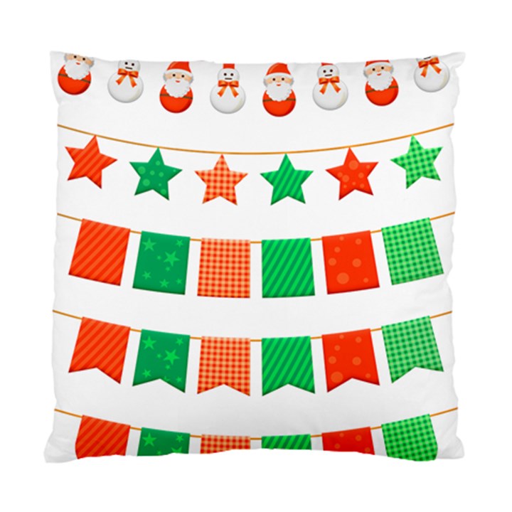 Christmas Bunting Banners Tassel Standard Cushion Case (One Side)