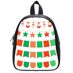 Christmas Bunting Banners Tassel School Bag (small) by Wegoenart