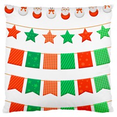 Christmas Bunting Banners Tassel Large Cushion Case (one Side) by Wegoenart