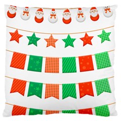 Christmas Bunting Banners Tassel Standard Flano Cushion Case (one Side) by Wegoenart