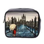 Rain in Prague Mini Toiletries Bag (Two Sides) Front