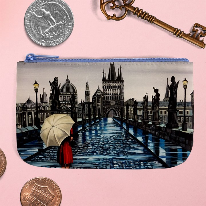 Rain in Prague Large Coin Purse