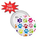 Paw Print Paw Prints Background 1.75  Buttons (100 pack)  Front