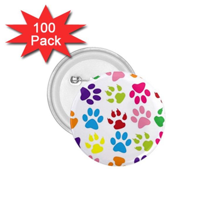 Paw Print Paw Prints Background 1.75  Buttons (100 pack) 