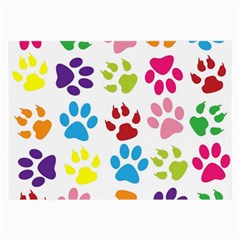 Paw Print Paw Prints Background Large Glasses Cloth by Wegoenart