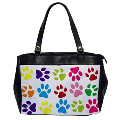 Paw Print Paw Prints Background Oversize Office Handbag by Wegoenart