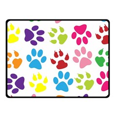 Paw Print Paw Prints Background Fleece Blanket (small) by Wegoenart