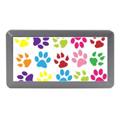 Paw Print Paw Prints Background Memory Card Reader (mini) by Wegoenart