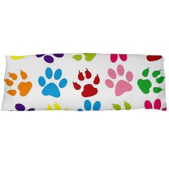 Paw Print Paw Prints Background Body Pillow Case (dakimakura) by Wegoenart