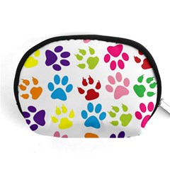 Paw Print Paw Prints Background Accessory Pouch (medium) by Wegoenart