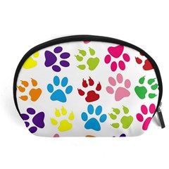 Paw Print Paw Prints Background Accessory Pouch (large) by Wegoenart