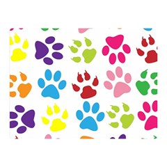 Paw Print Paw Prints Background Double Sided Flano Blanket (mini)  by Wegoenart