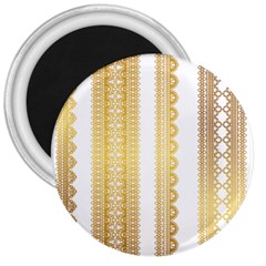 Lace Gold Euclidean Vector 3  Magnets