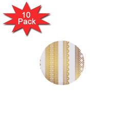 Lace Gold Euclidean Vector 1  Mini Buttons (10 pack) 