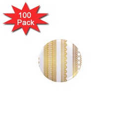 Lace Gold Euclidean Vector 1  Mini Magnets (100 pack) 