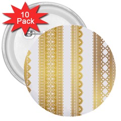 Lace Gold Euclidean Vector 3  Buttons (10 pack) 