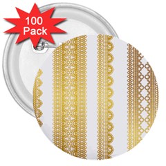 Lace Gold Euclidean Vector 3  Buttons (100 pack) 