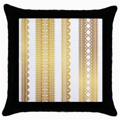 Lace Gold Euclidean Vector Throw Pillow Case (Black)