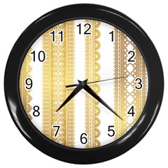 Lace Gold Euclidean Vector Wall Clock (Black)