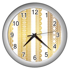 Lace Gold Euclidean Vector Wall Clock (Silver)