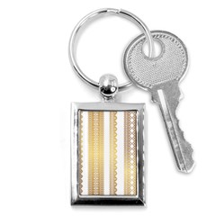 Lace Gold Euclidean Vector Key Chains (Rectangle) 