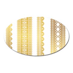 Lace Gold Euclidean Vector Oval Magnet