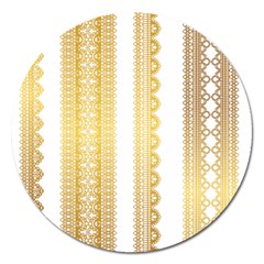 Lace Gold Euclidean Vector Magnet 5  (Round)