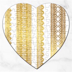 Lace Gold Euclidean Vector Jigsaw Puzzle (Heart)