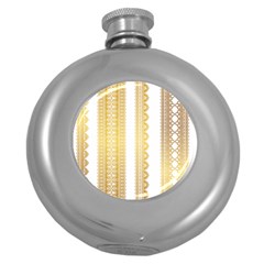 Lace Gold Euclidean Vector Round Hip Flask (5 oz)