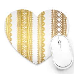 Lace Gold Euclidean Vector Heart Mousepads