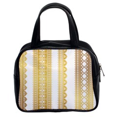 Lace Gold Euclidean Vector Classic Handbag (Two Sides)