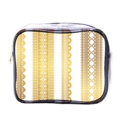 Lace Gold Euclidean Vector Mini Toiletries Bag (One Side)