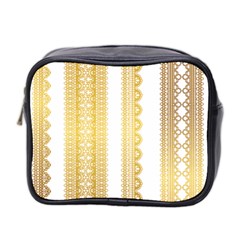 Lace Gold Euclidean Vector Mini Toiletries Bag (Two Sides)